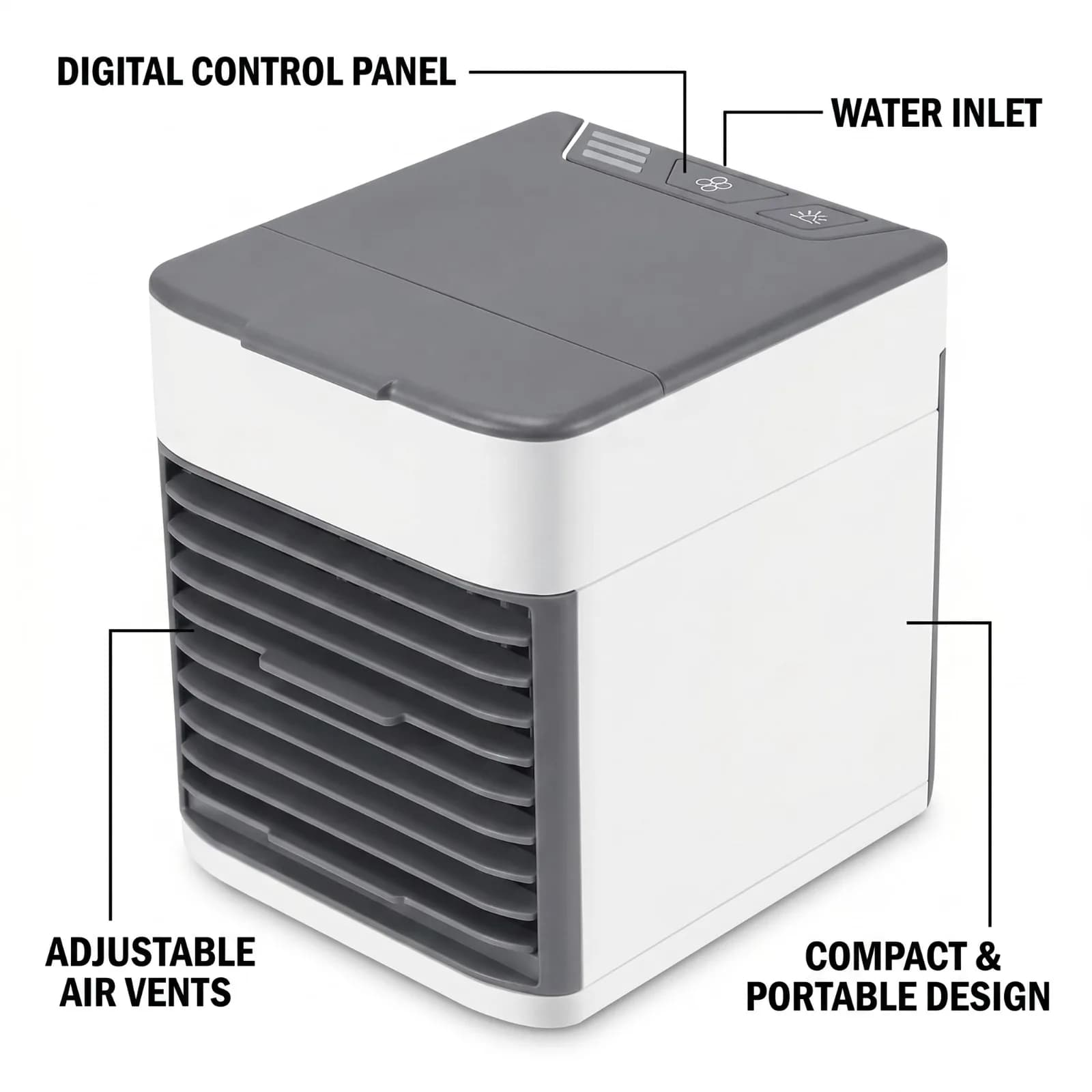 USB Air Cooler LED Night Light 3 Speed Desktop Fan 500ml Water Tank — image 5