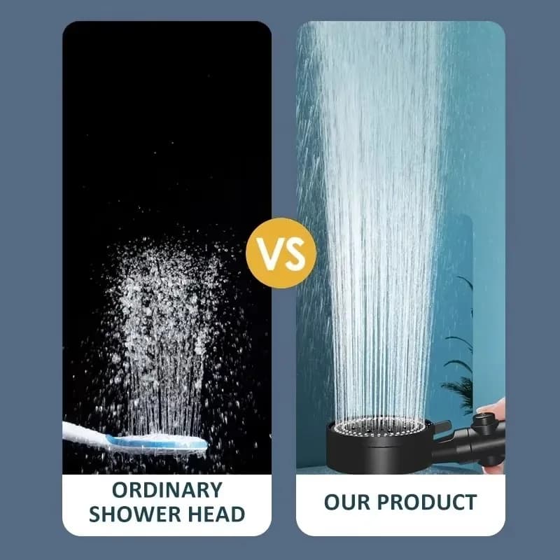 High Pressure Shower Head Set 5 Modes Water Saving with One-Touch Stop — image 3