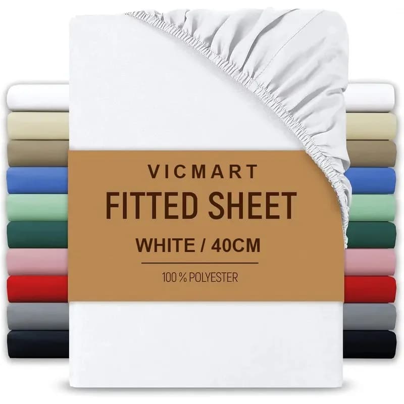 Extra Deep Fitted Sheet 40cm Brushed Microfibre Easy Care Soft Durable — image 3