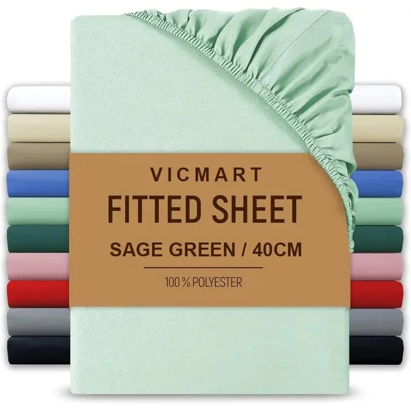 Extra Deep Fitted Sheet 40cm Brushed Microfibre Easy Care Soft Durable — image 10
