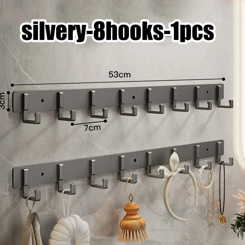 Aluminum Punch-Free Hooks Kitchen Storage Towel Hangers New Space Are Easy New U — image 12