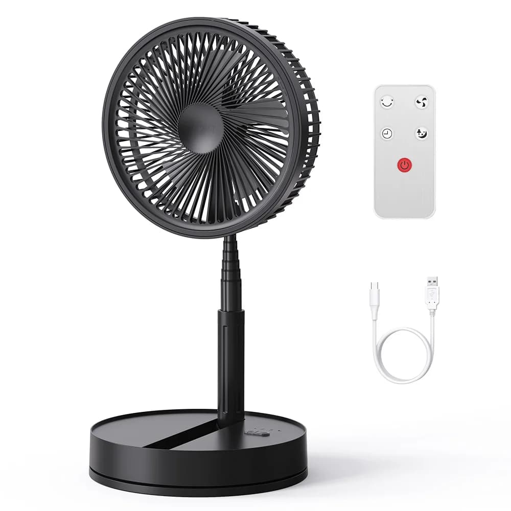 Portable Telescopic Fan Foldable Table Fan USB Rechargeable 8000mAh — image 7