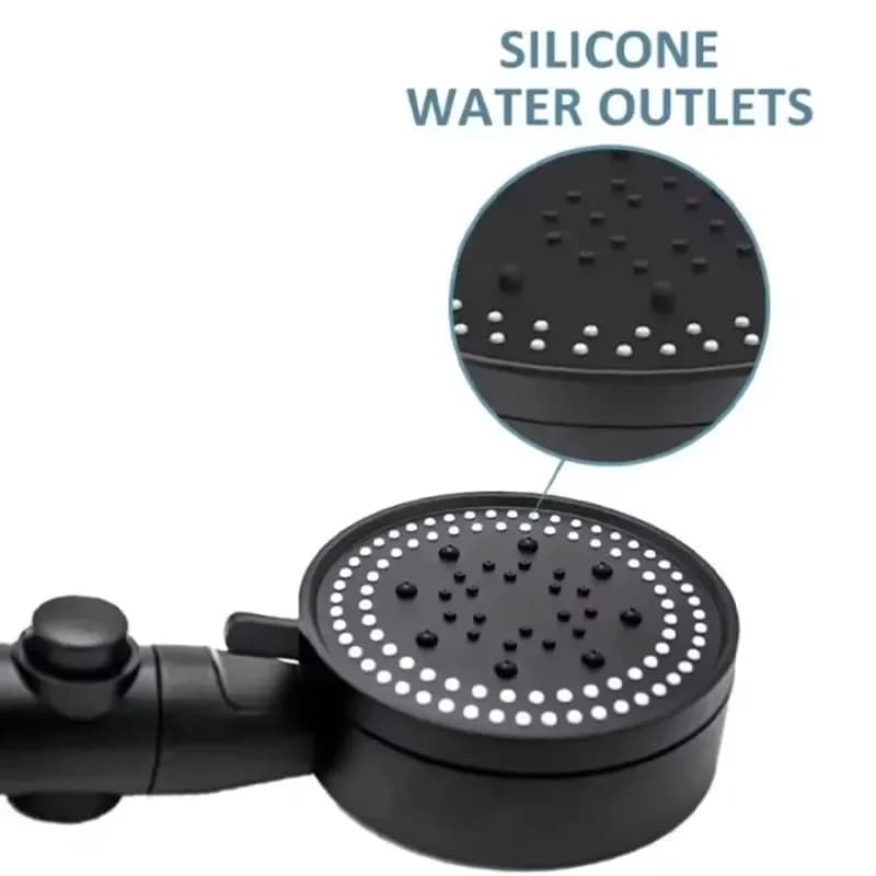 High Pressure Shower Head Set 5 Modes Water Saving with One-Touch Stop — image 5