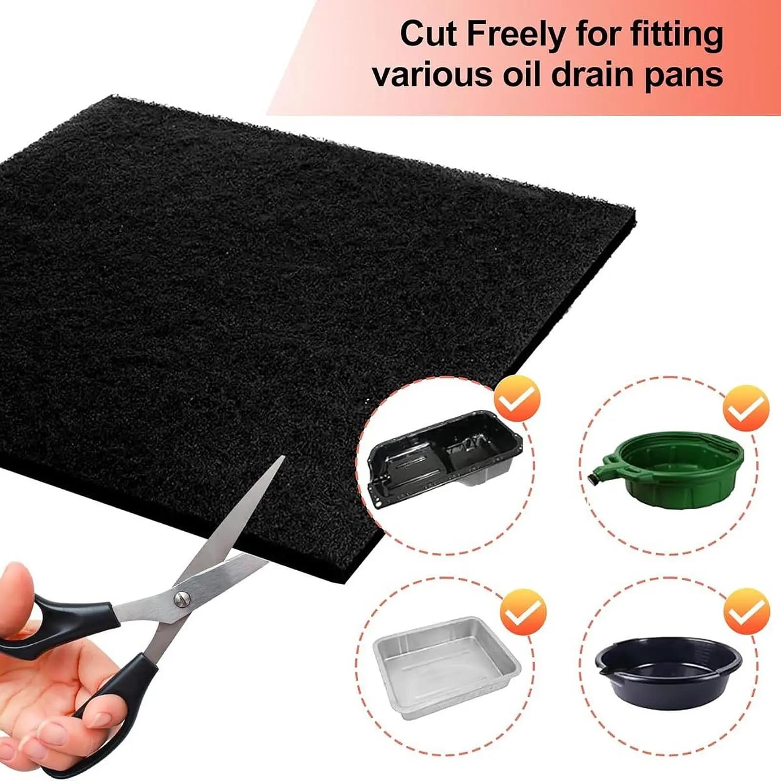 Oil Drain Splash Pads Anti Splash Oil Change Mat Garage Automotive New 5PCS for — image 5