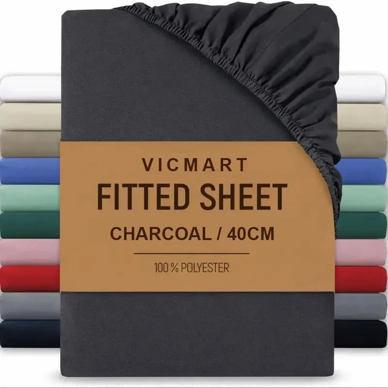 Extra Deep Fitted Sheet 40cm Brushed Microfibre Easy Care Soft Durable — image 11