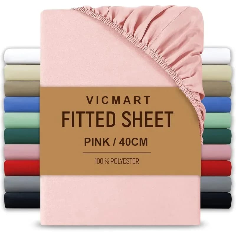 Extra Deep Fitted Sheet 40cm Brushed Microfibre Easy Care Soft Durable — image 4
