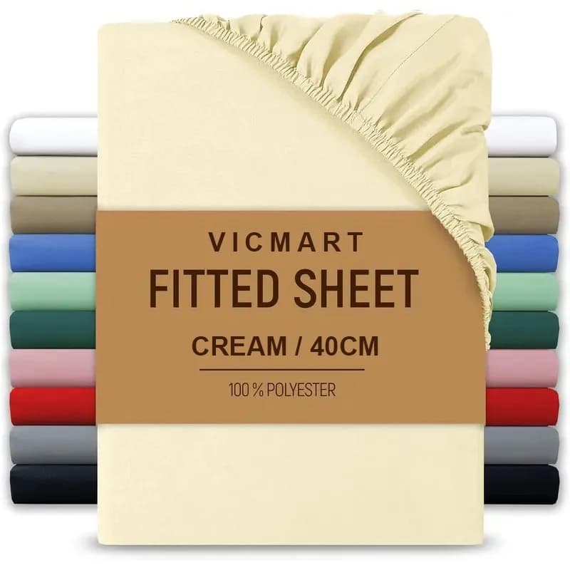 Extra Deep Fitted Sheet 40cm Brushed Microfibre Easy Care Soft Durable — image 8
