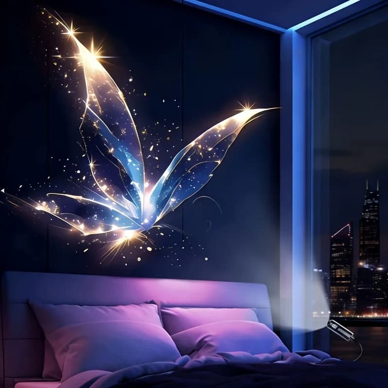 LED USB Projector Light 3/6pcs Patterns Whale Butterfly Jellyfish New Projection — image 4
