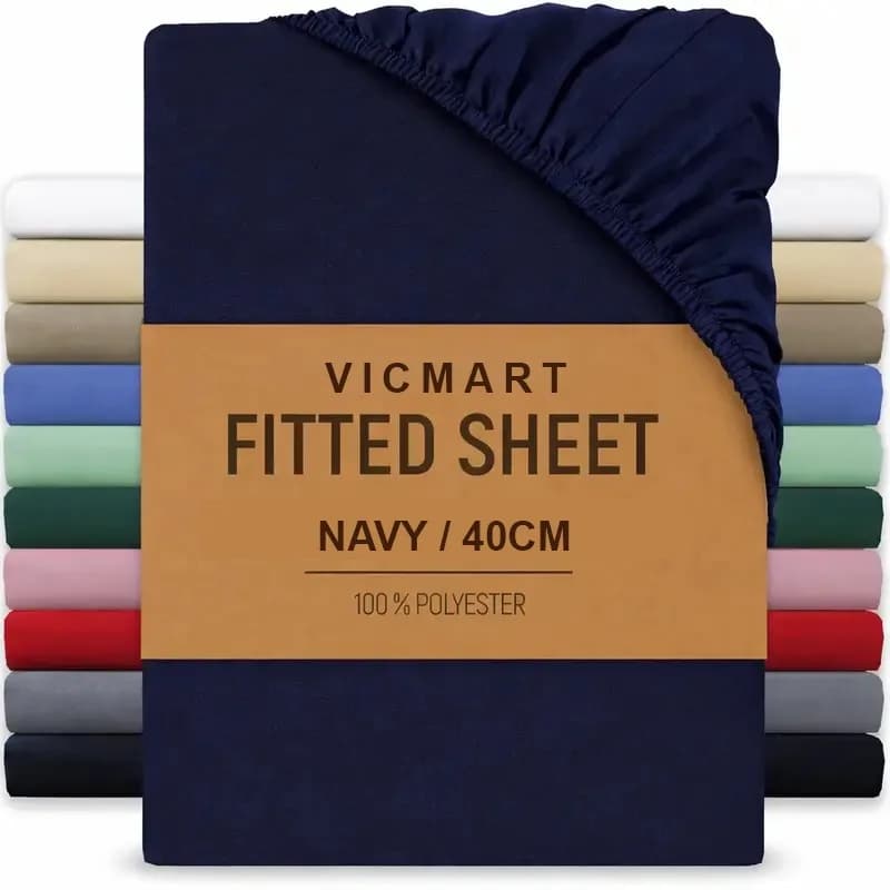 Extra Deep Fitted Sheet 40cm Brushed Microfibre Easy Care Soft Durable — image 12