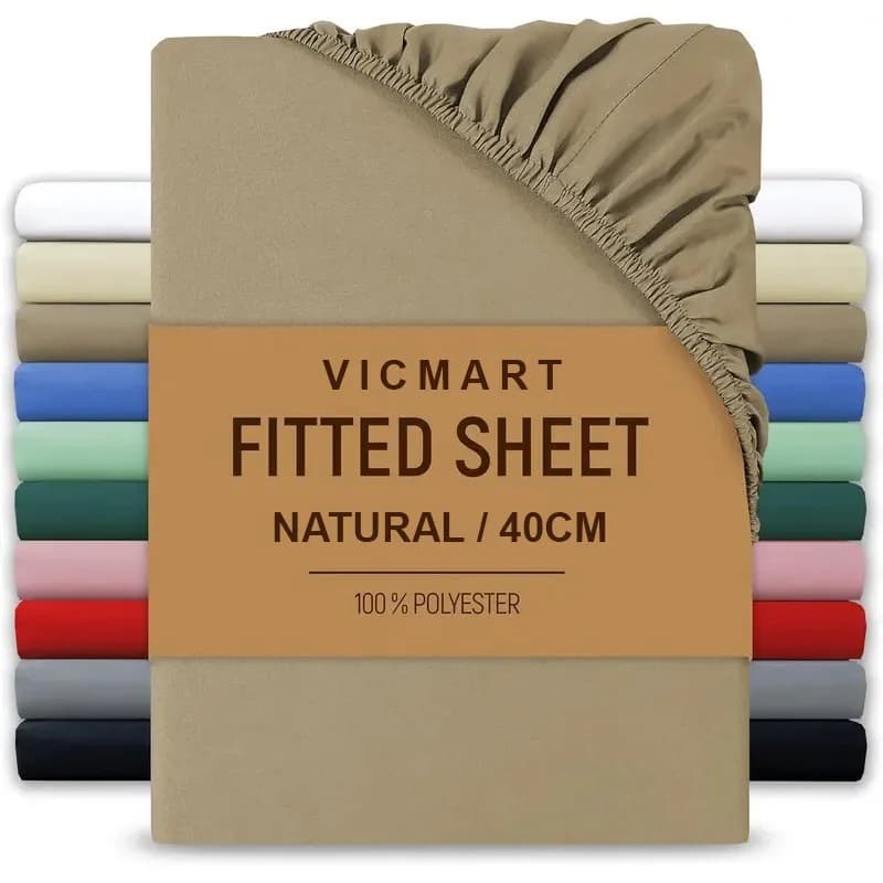 Extra Deep Fitted Sheet 40cm Brushed Microfibre Easy Care Soft Durable — image 5