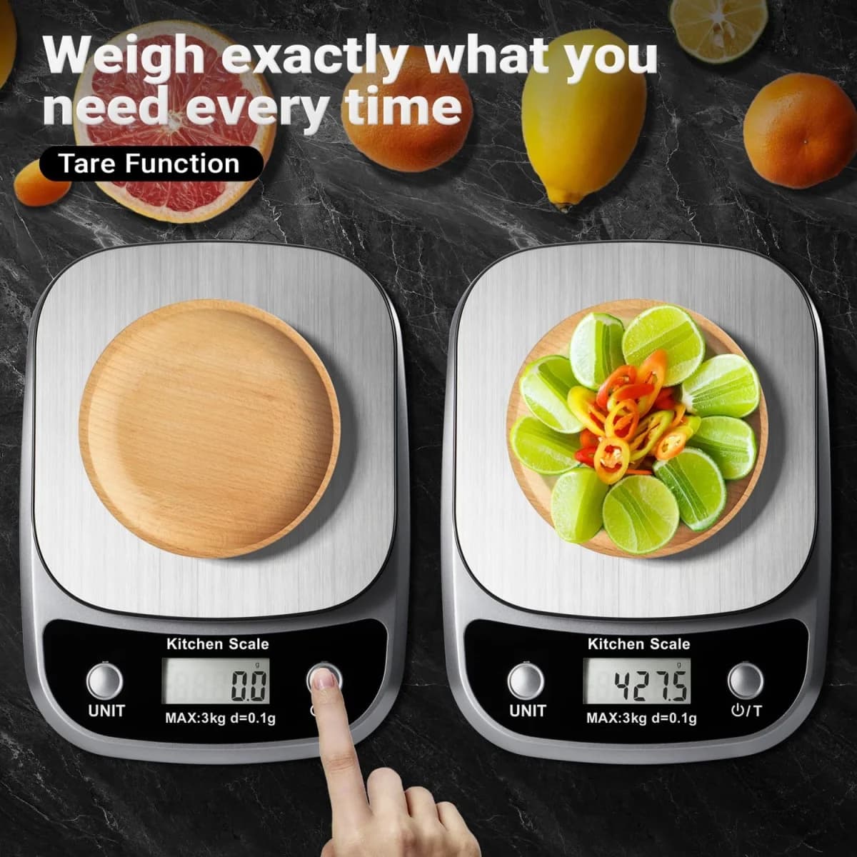 Digital Kitchen Scale with Tare Function LCD Electronic Food Baking Scale — image 4