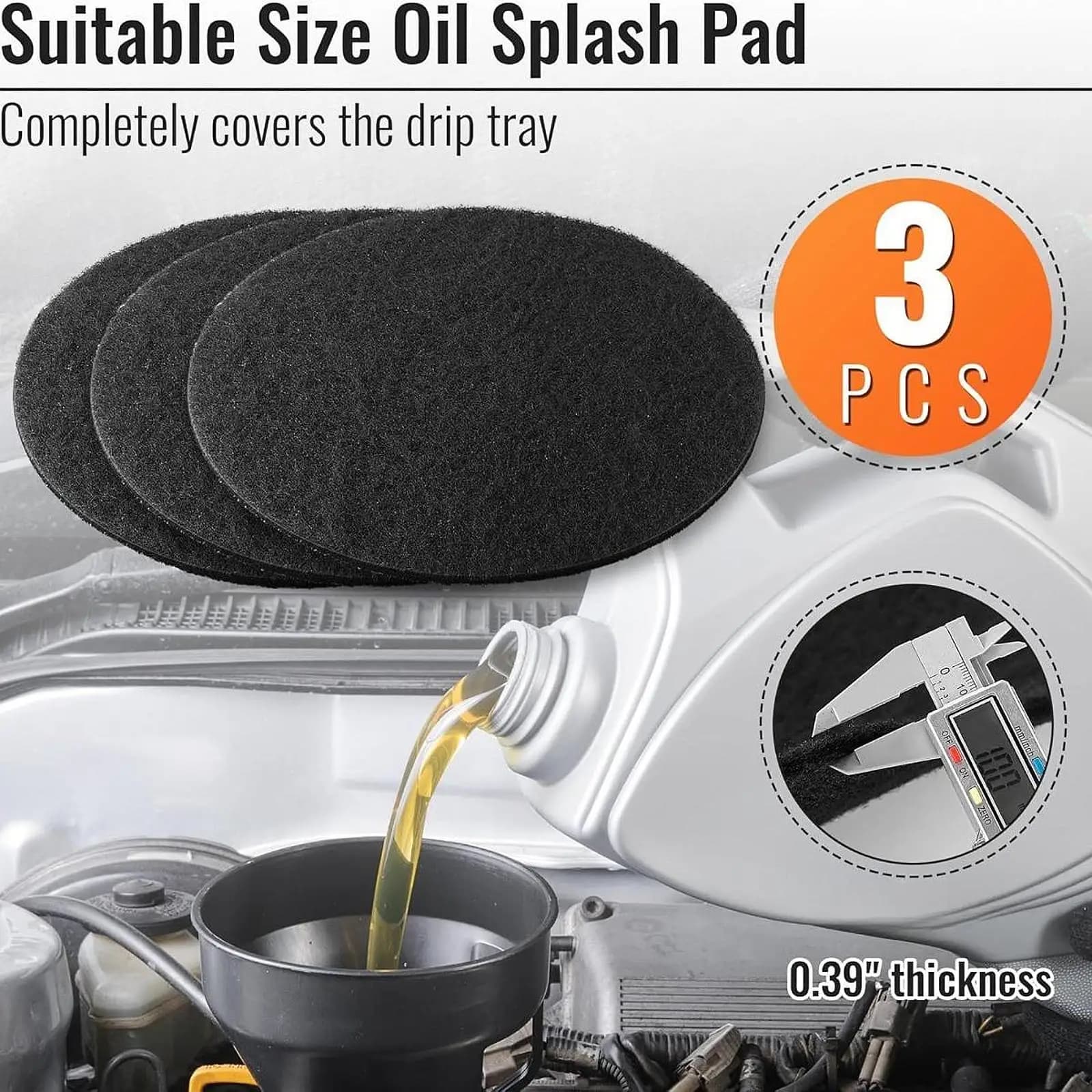 Oil Drain Splash Pads Anti Splash Oil Change Mat Garage Automotive New 5PCS for — image 2