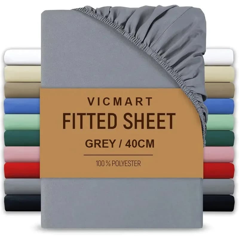 Extra Deep Fitted Sheet 40cm Brushed Microfibre Easy Care Soft Durable — image 7