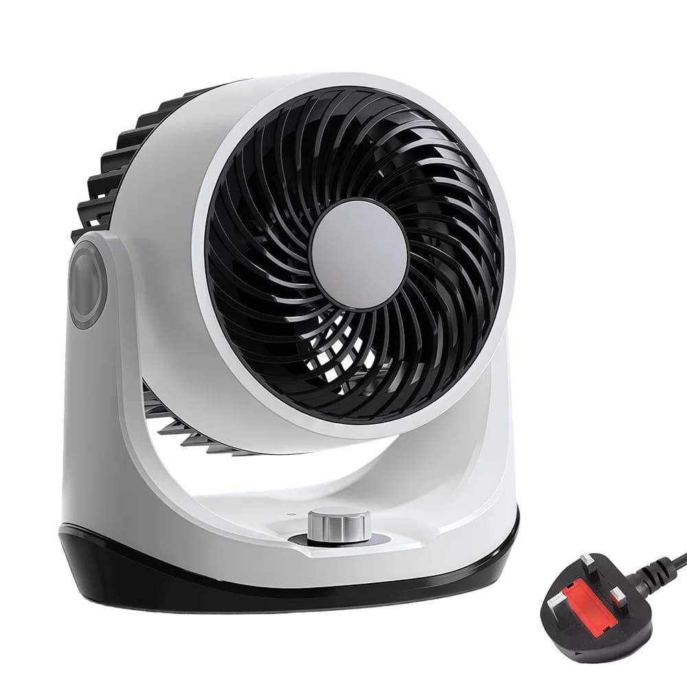 Desktop Air Circulator Fan 180° Oscillating Ultra Quiet 3 Speed Small Table — image 9