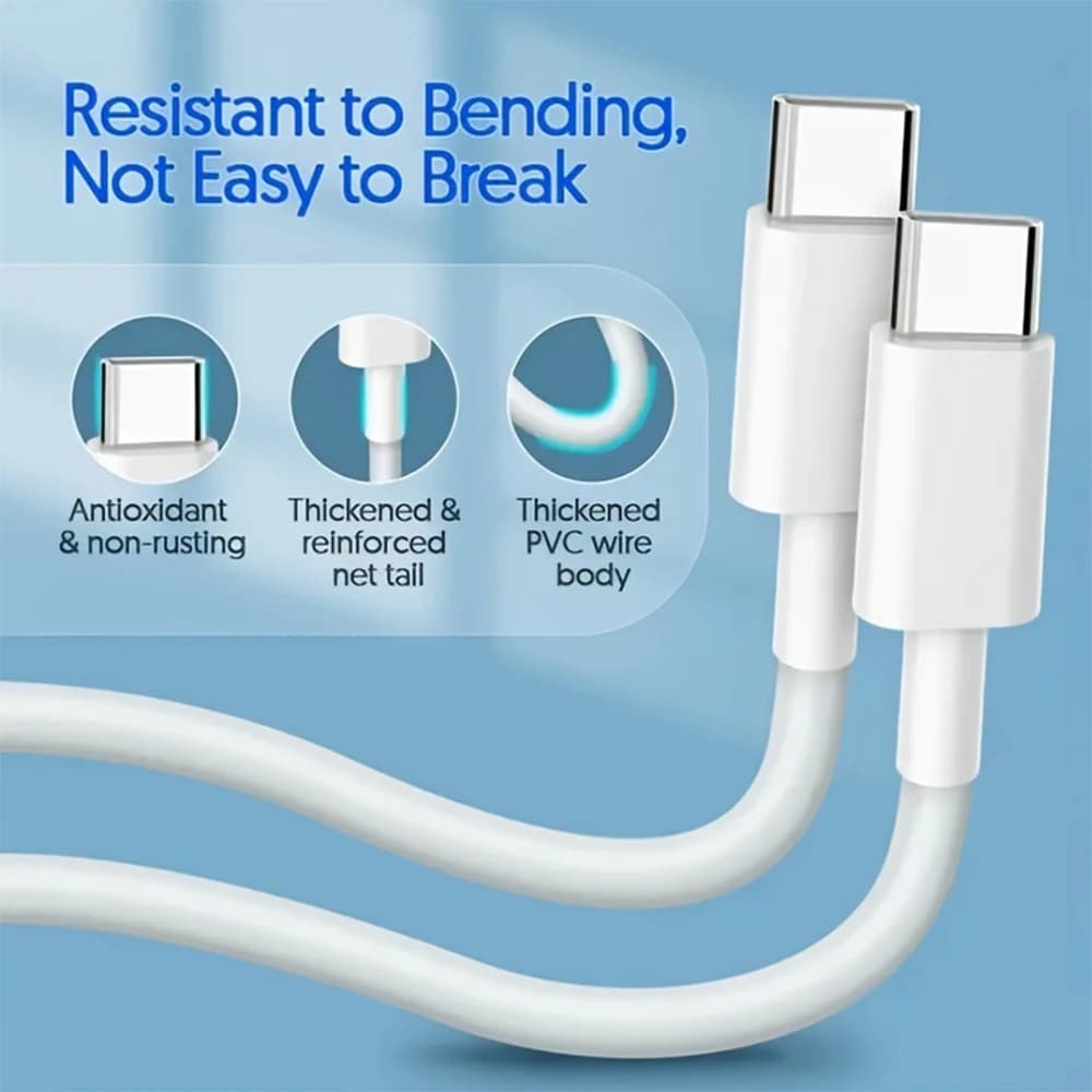 Type-C Fast Charger Cable PD 20W Foldable UK Adapter Dual Port — image 5