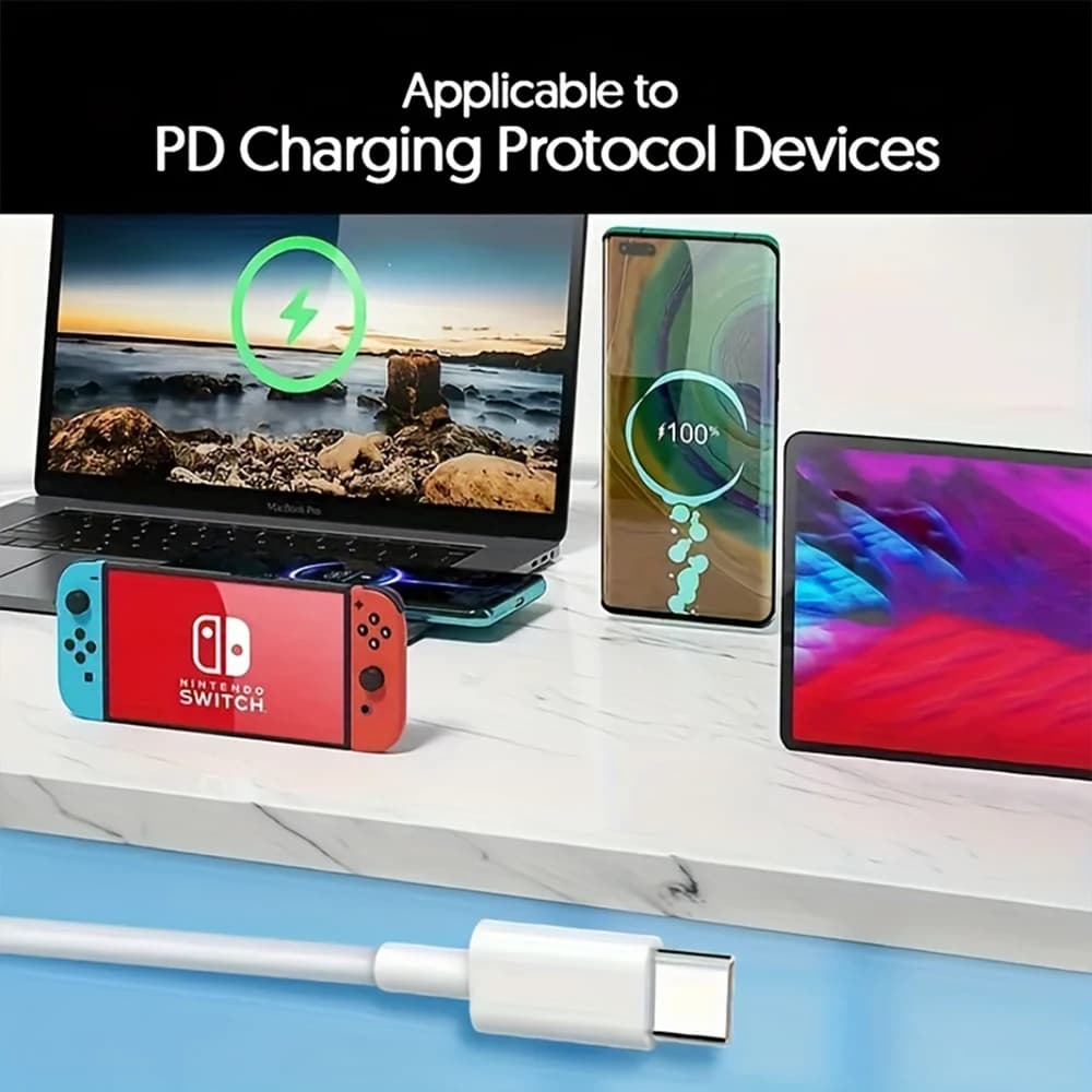 Type-C Fast Charger Cable PD 20W Foldable UK Adapter Dual Port — image 6