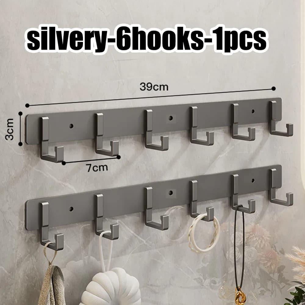 Aluminum Punch-Free Hooks Kitchen Storage Towel Hangers New Space Are Easy New U — image 13