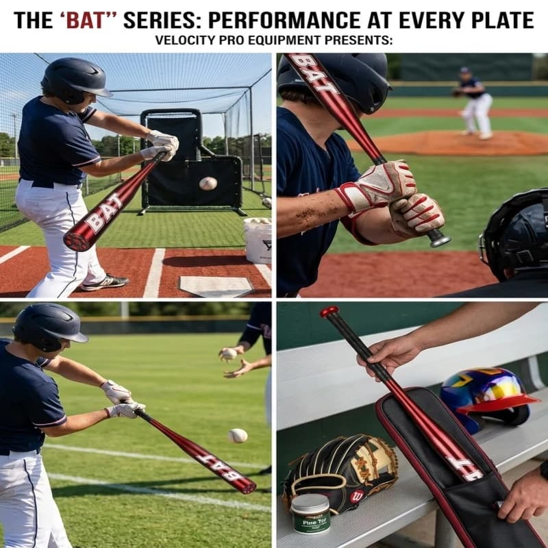 Lightweight Aluminium Baseball Bat with Ball Professional Training Softball — image 5