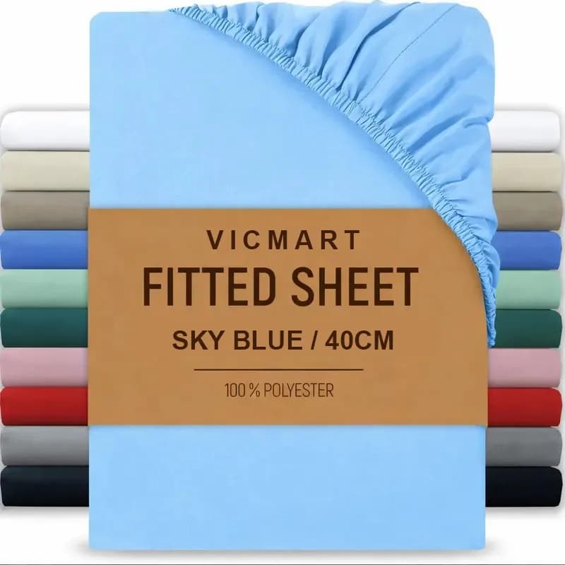 Extra Deep Fitted Sheet 40cm Brushed Microfibre Easy Care Soft Durable — image 15