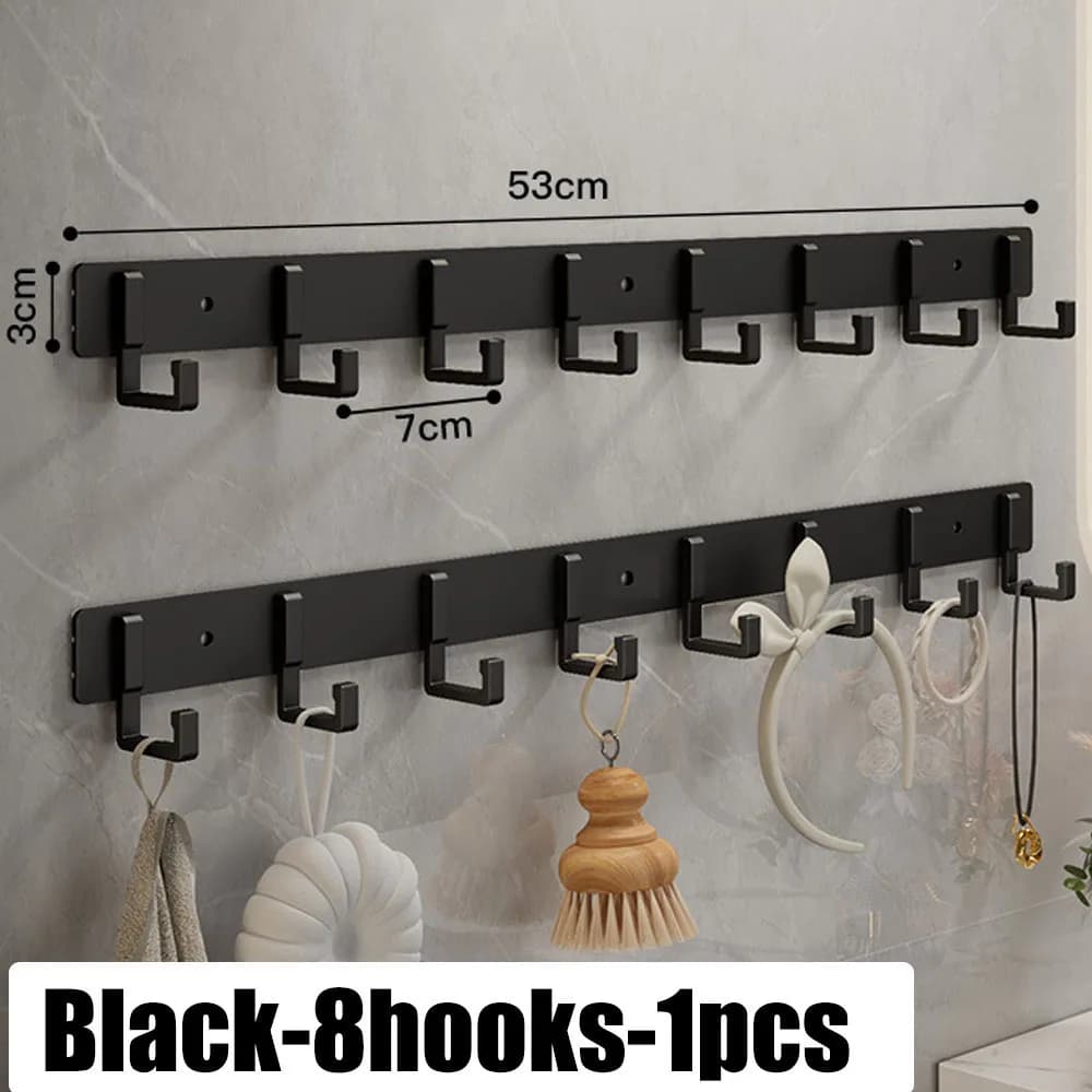 Aluminum Punch-Free Hooks Kitchen Storage Towel Hangers New Space Are Easy New U — image 17
