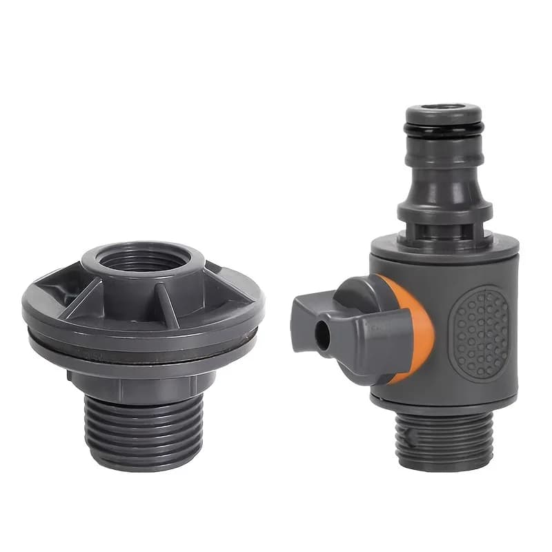 PVC IBC Water Barrel Adapter Tank Connector Control Valve for Rainwater — image 6