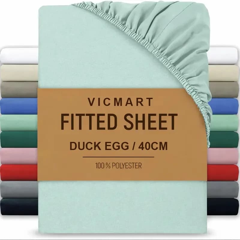 Extra Deep Fitted Sheet 40cm Brushed Microfibre Easy Care Soft Durable — image 14