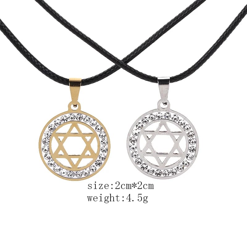 Star of David Magen David Necklace Pendant Stainless Steel Jewish Jewellery — image 2