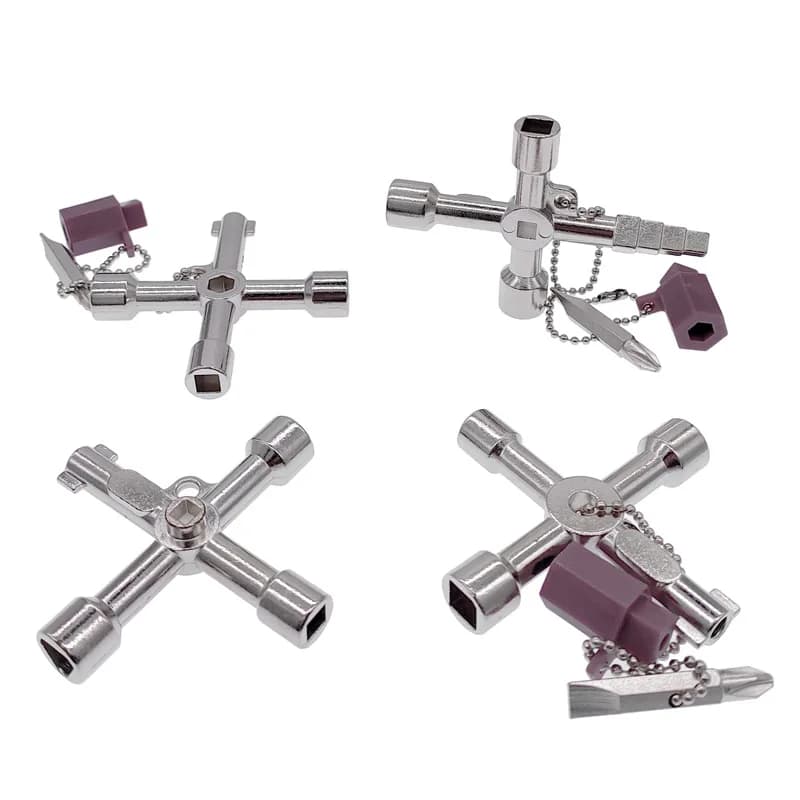 Universal Cross Multi-Function Key Triangle Wrench for Electrical Cabinet Train — image 5