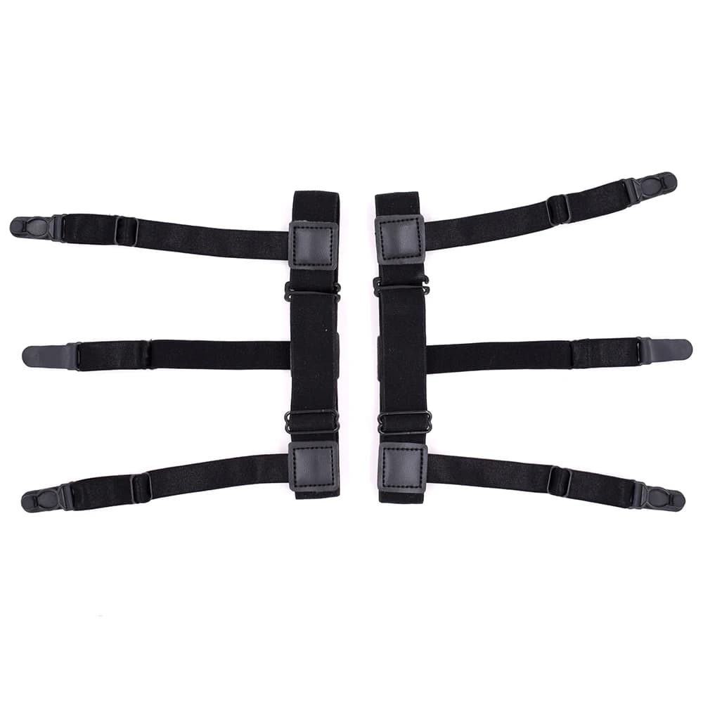 Men's Shirt Stays Adjustable Elastic Garters Non-Slip Clamps Military Police Style — image 8
