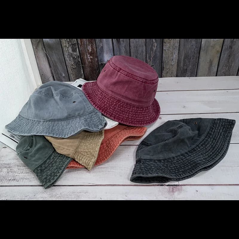 Unisex Washed Denim Bucket Hat Panama Fisherman Cap Summer Casual Fashion UK — image 2