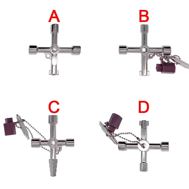 Universal Cross Multi-Function Key Triangle Wrench for Electrical Cabinet Train — image 6
