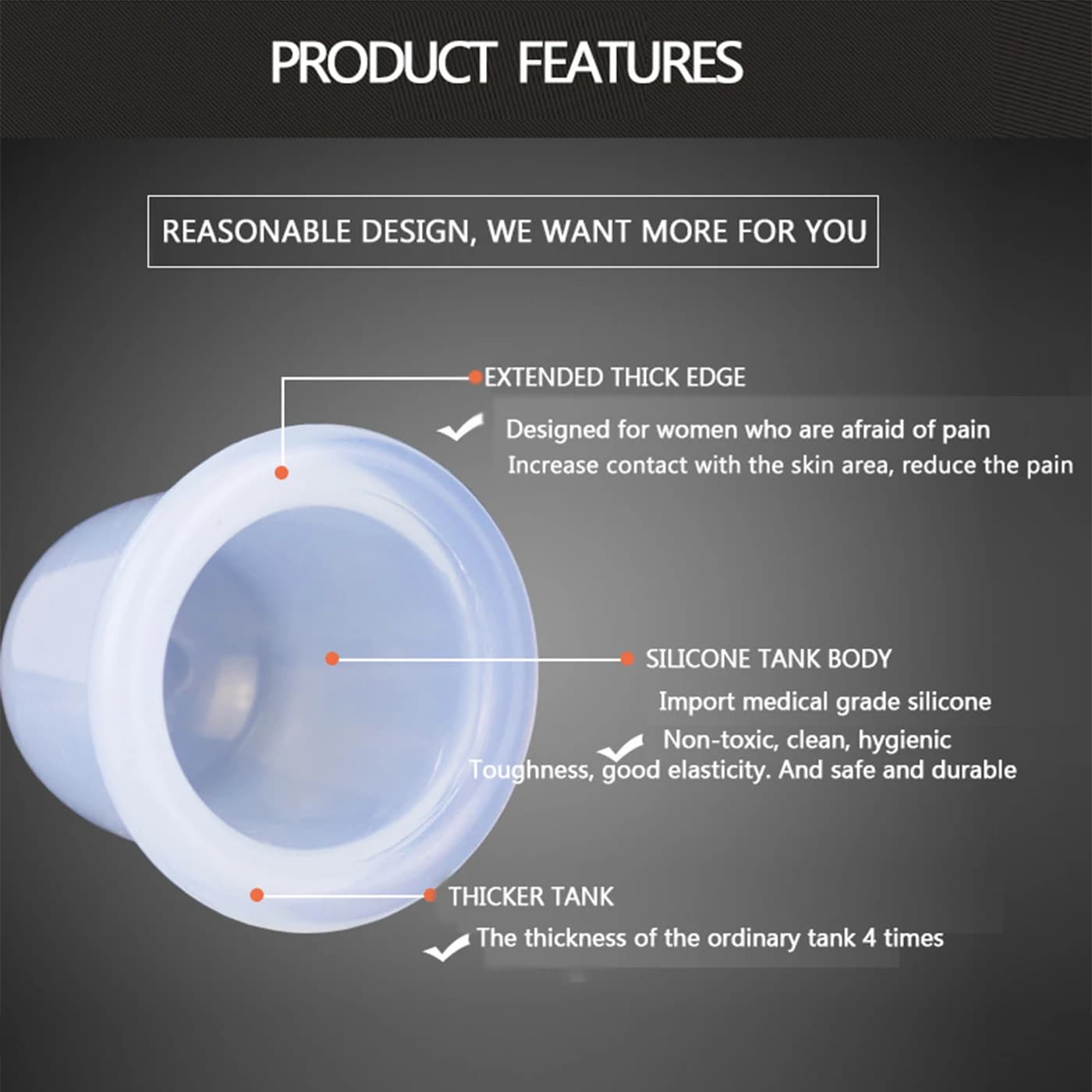Silicone Vacuum Suction Cups Massage Therapy Body Cans Jars — image 3