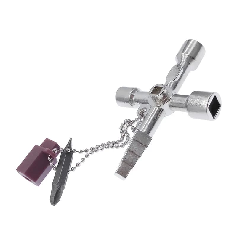 Universal Cross Multi-Function Key Triangle Wrench for Electrical Cabinet Train — image 2