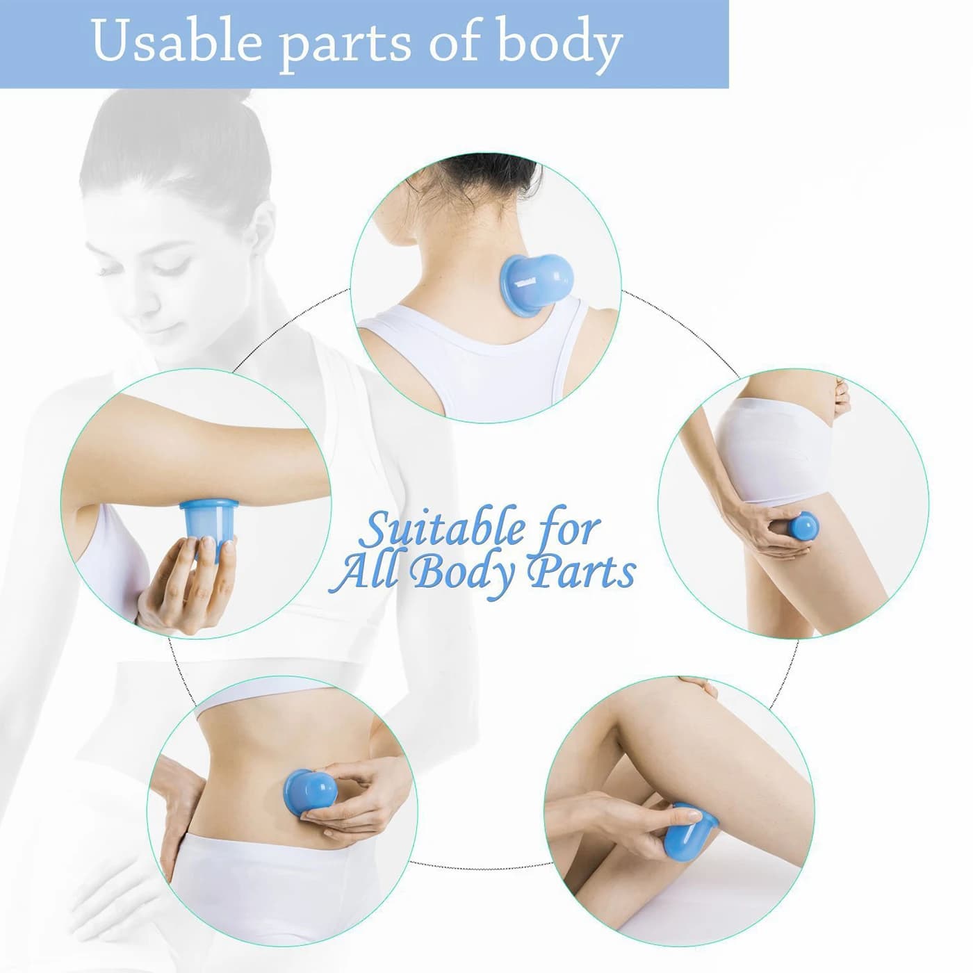 Silicone Vacuum Suction Cups Massage Therapy Body Cans Jars — image 6