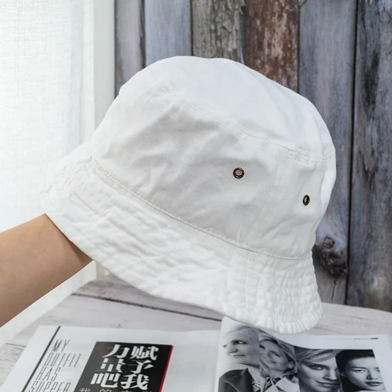 Unisex Washed Denim Bucket Hat Panama Fisherman Cap Summer Casual Fashion UK — image 12