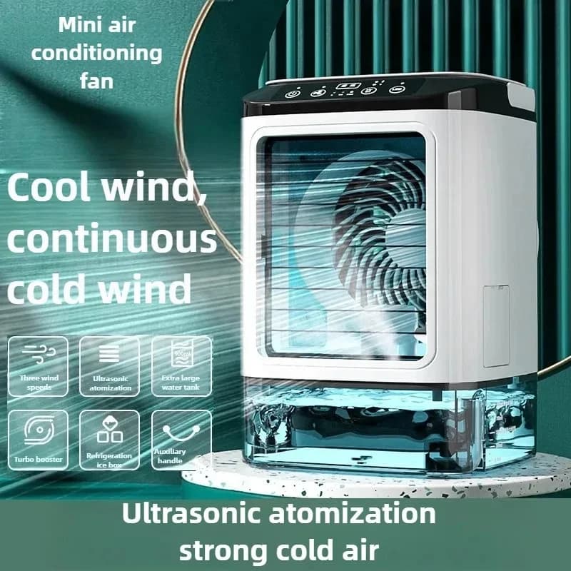 USB Desktop Mist Fan Mini Water Cooling Air Cooler Humidifier UK — image 2