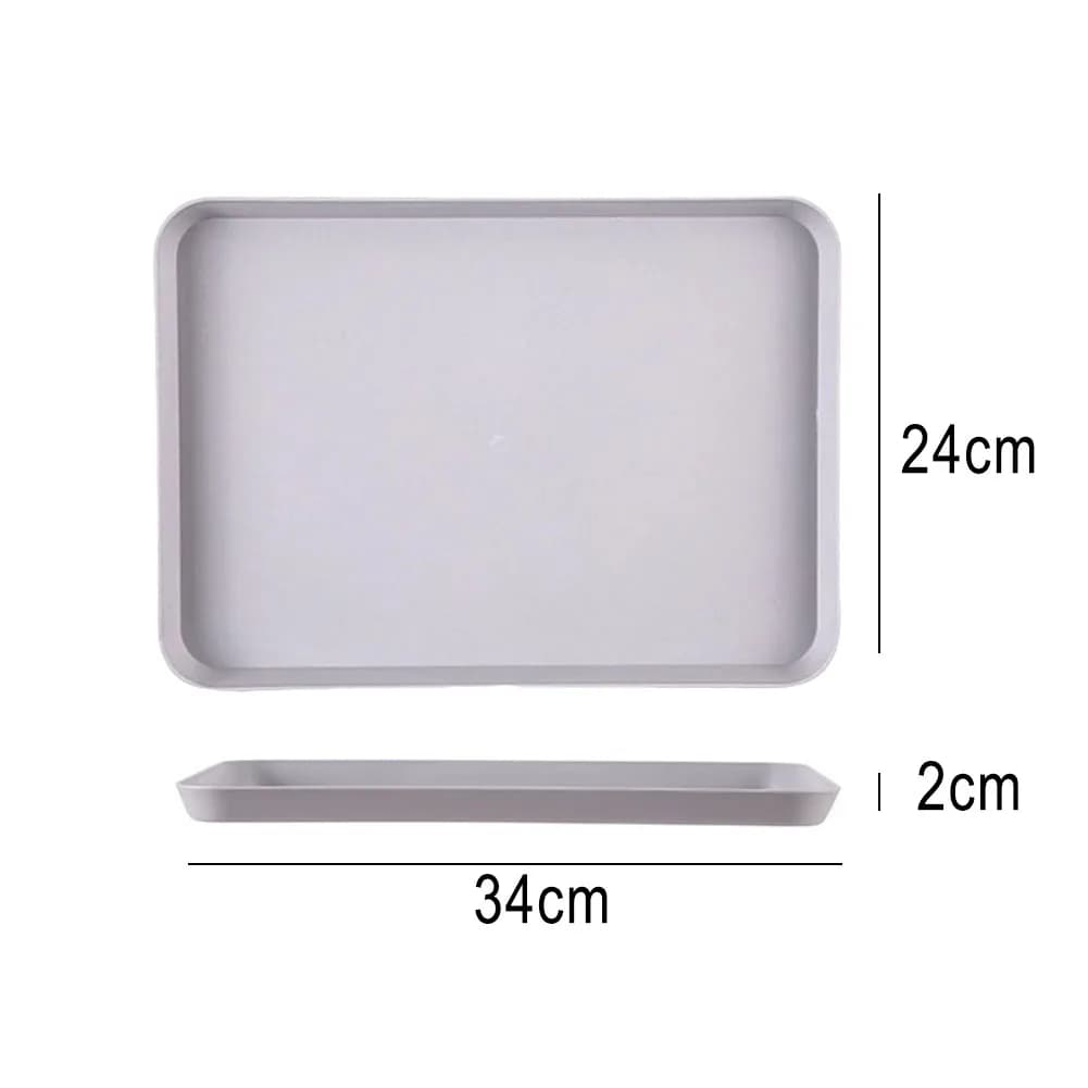 Serving Tray Rectangular Anti Slip Scratch Resistant Plastic Food New Square Tea — image 7