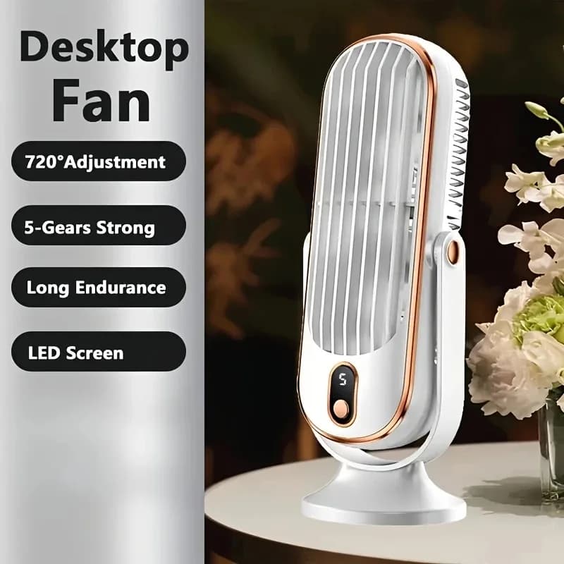 Portable USB Battery Fan Dual Motor Large Desk Office Travel Camping Outdoor Fan — image 8