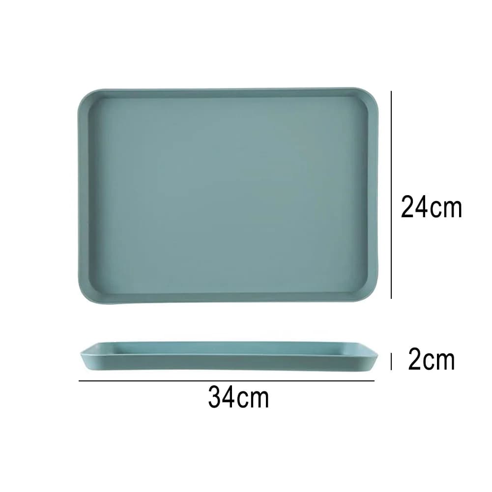 Serving Tray Rectangular Anti Slip Scratch Resistant Plastic Food New Square Tea — image 8