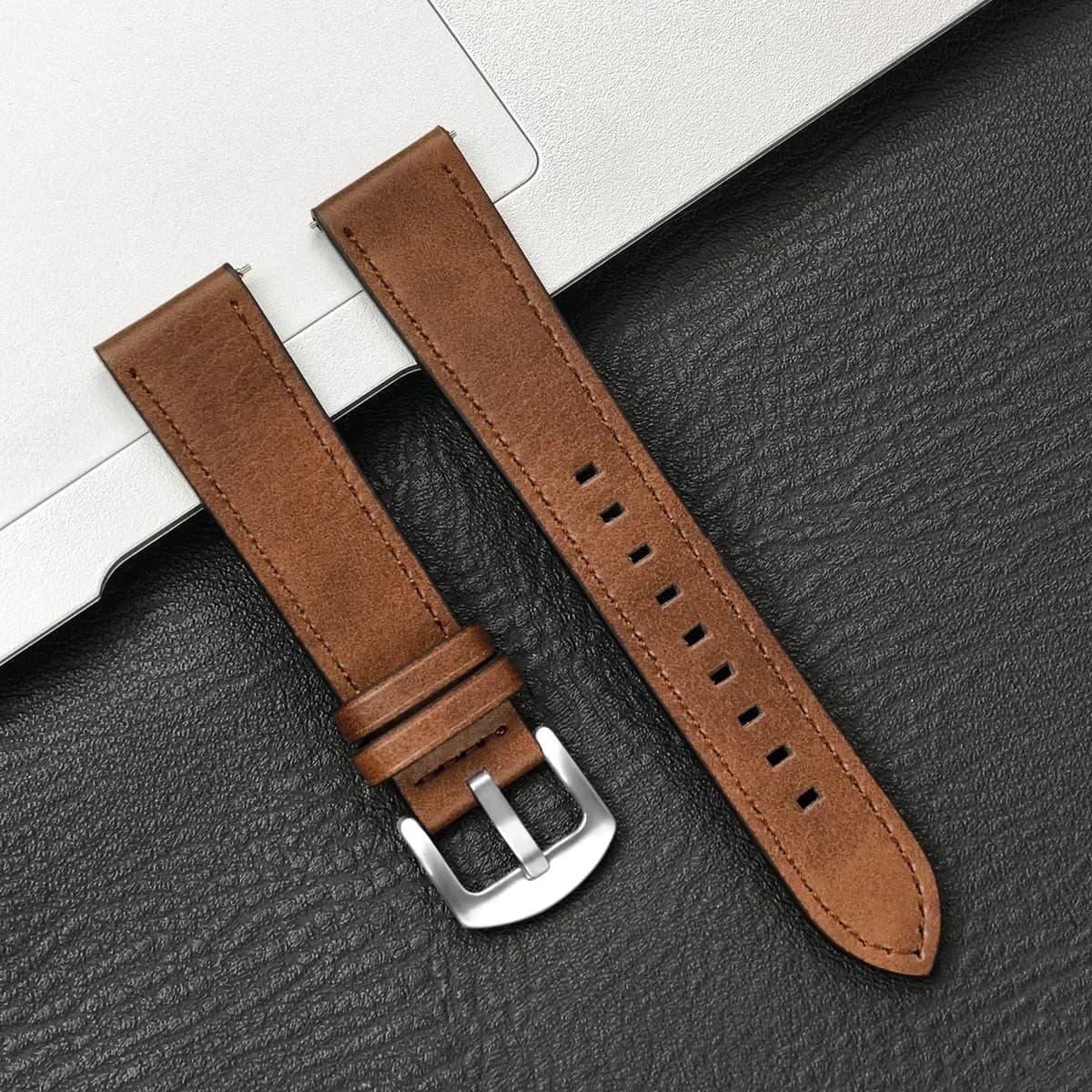 Leather Watch Strap 20mm 22mm Smartwatch Band Vintage 44mm — image 21