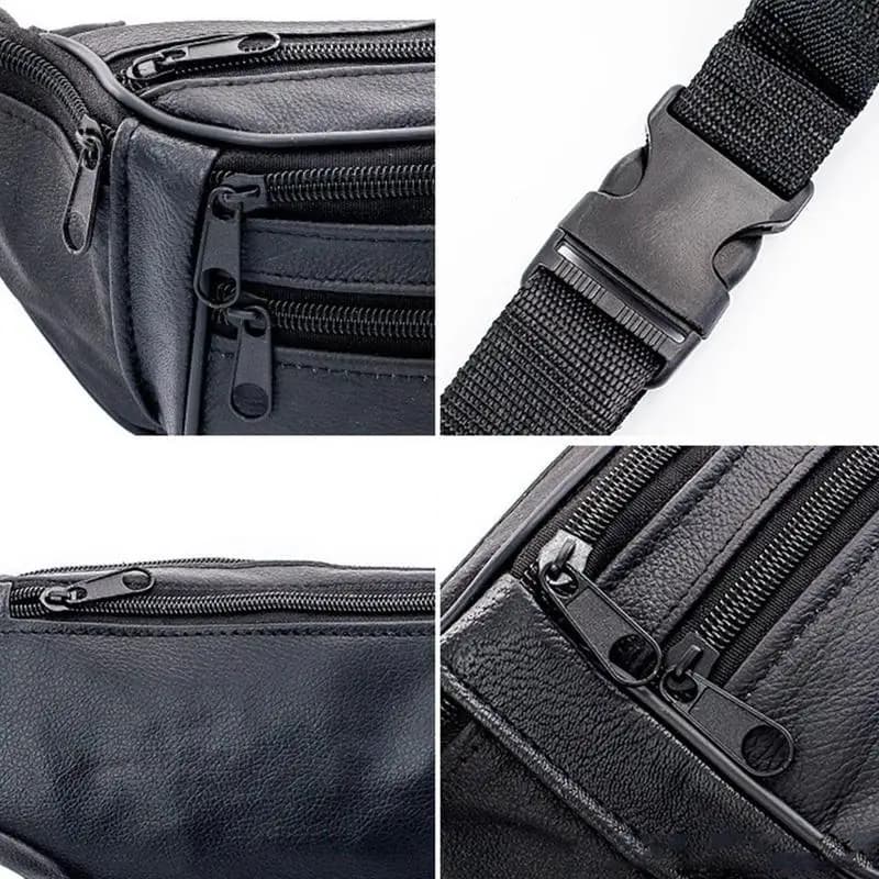 Waist Pack PU Leather Bag Belt Fanny Pack Male Travel Phone Bag New Large for UK — image 6