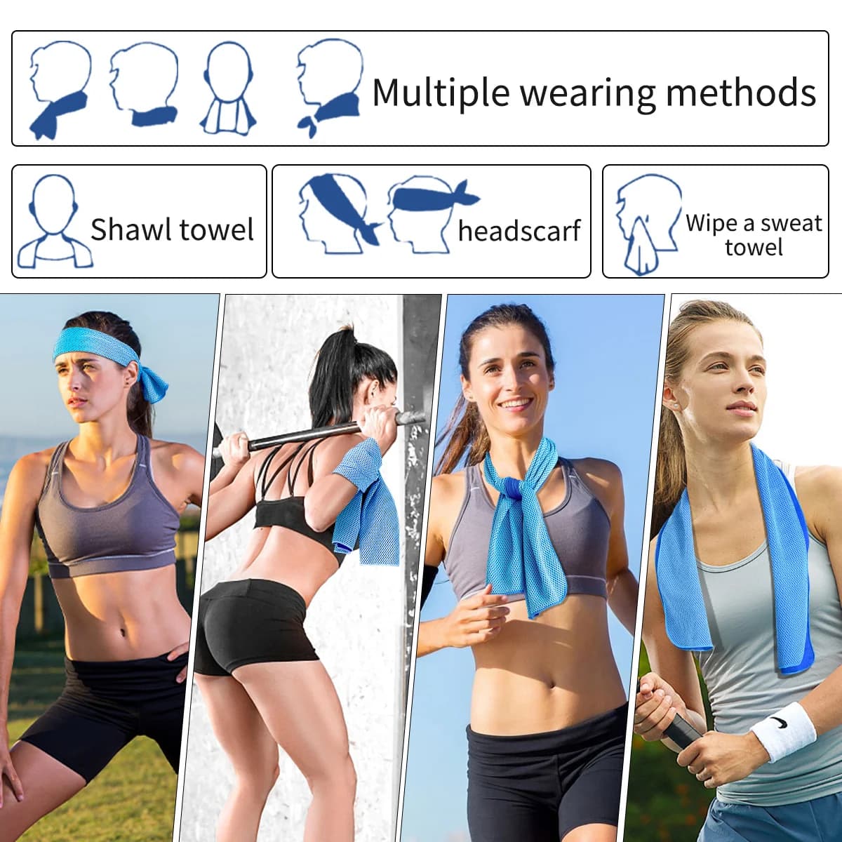 Cooling Towel Microfibre Quick Dry Sports Fitness Camping Outdoor UK — image 2