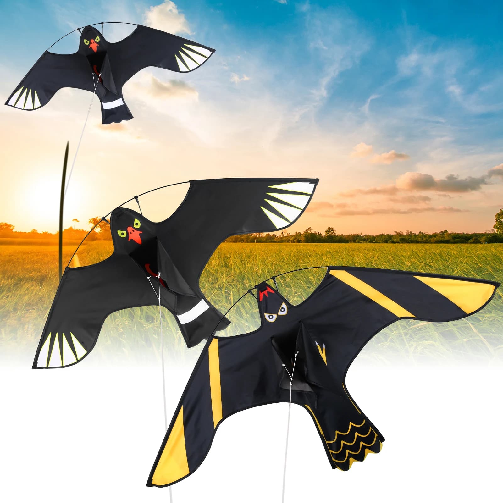 Bird Repeller Flying Hawk Kite Scarecrow Garden Pest Control Decoration