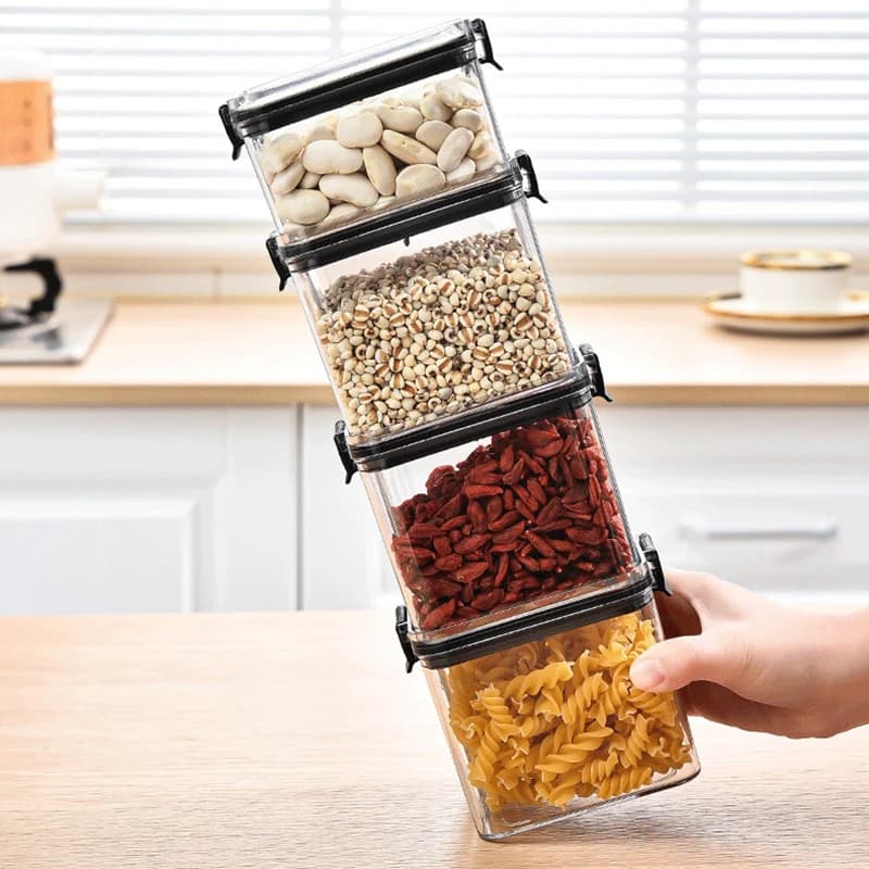 Sealed Jars Kitchen Grain Storage Organiser Moisture-Proof Plastic Large Box — image 4