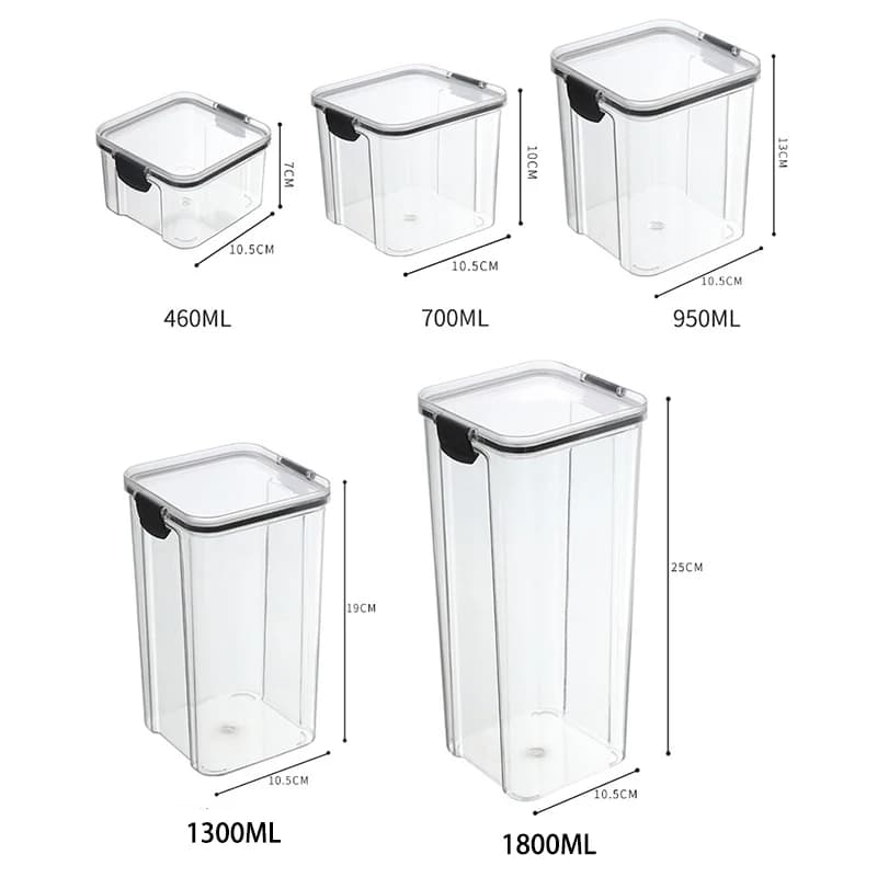 Sealed Jars Kitchen Grain Storage Organiser Moisture-Proof Plastic Large Box — image 7