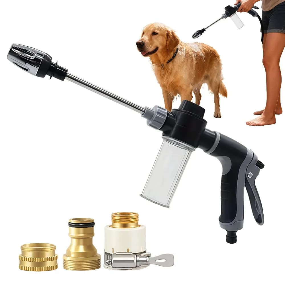 High-Pressure Car Washing Water Gun Garden Hose Nozzle Foam Cleaner New External — image 2