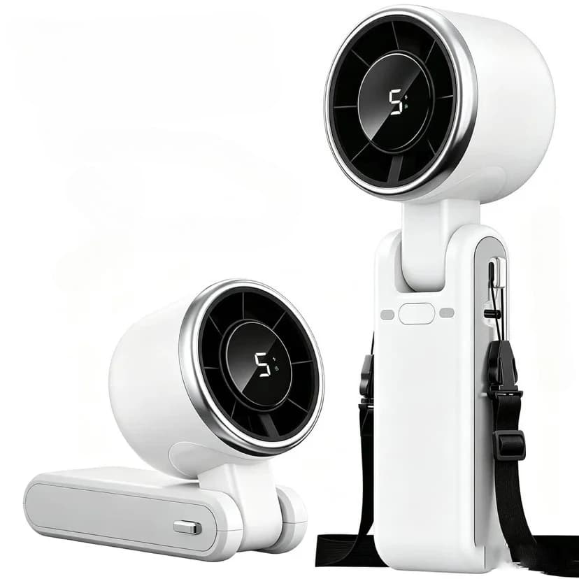 Foldable Mini Desk Fan 5 Speed Rechargeable Ultra Quiet Brushless Motor — image 7