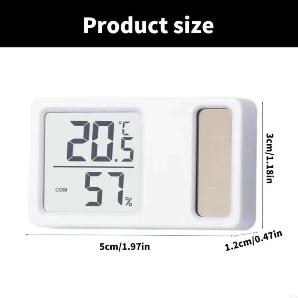 Solar Powered Thermometer Hygrometer Temperature Humidity Meter New 69HF High UK — image 6