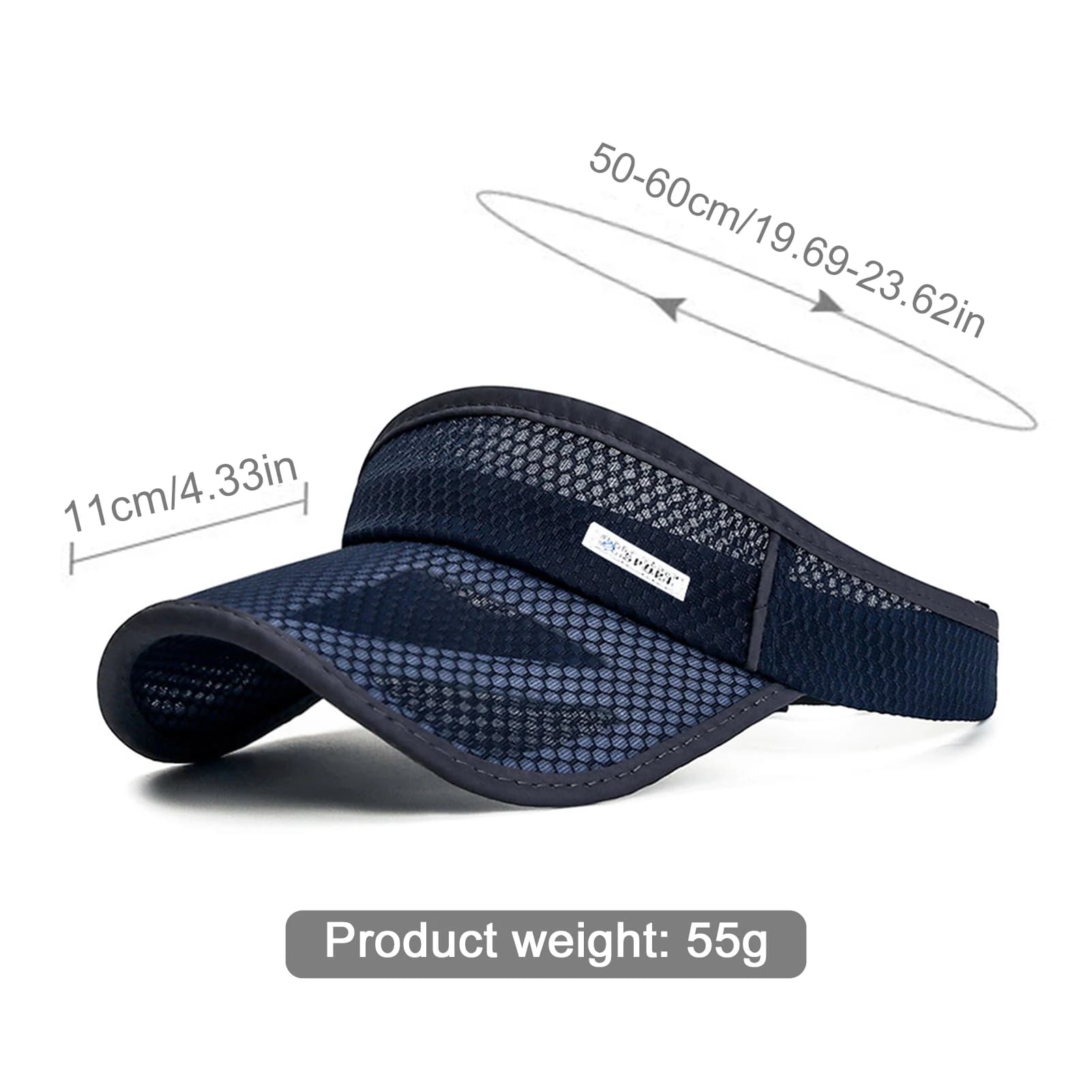Unisex Adjustable Sun Cap Sports UV Protection Hollow Top Hat Tennis Outdoor — image 7