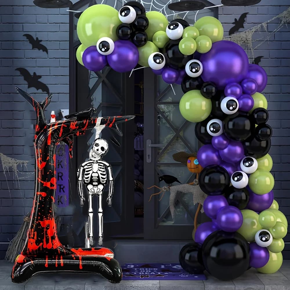 Halloween Standing Bloody Skull Foil Balloons Horror Decoration Pack — image 4